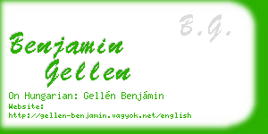 benjamin gellen business card